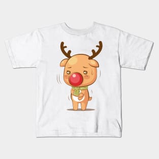 Cute Shy Deer Kids T-Shirt